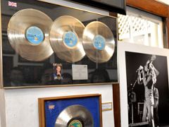 08A Displays of Bob Marley gold and platinum records inside Bob Marley Museum Kingston Jamaica